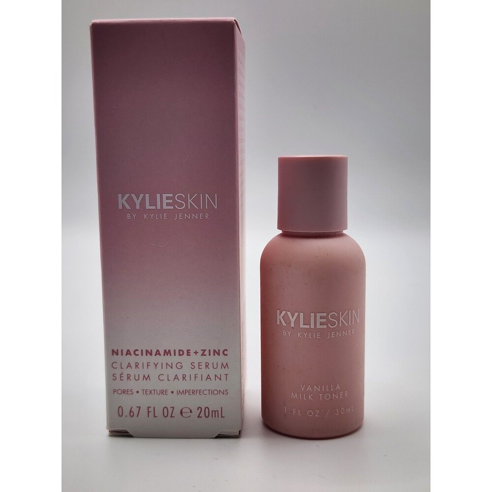 KYLIE SKIN Niacinamide + Zinc Clarifying Serum .67 oz & Vanilla Milk Toner 1 oz